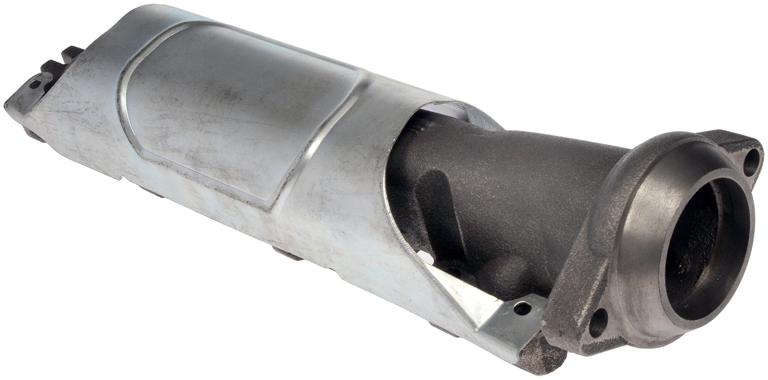 Dorman close-up of manifold flange showing precision sealing surfaces for leak prevention