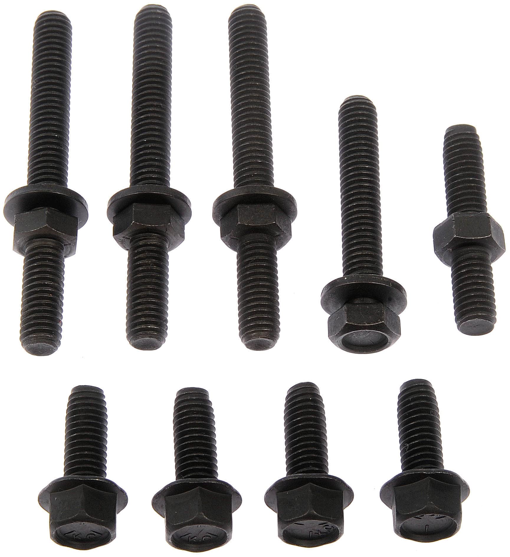 Dorman exhaust manifold hardware kit front view showing contents and fit assurance
