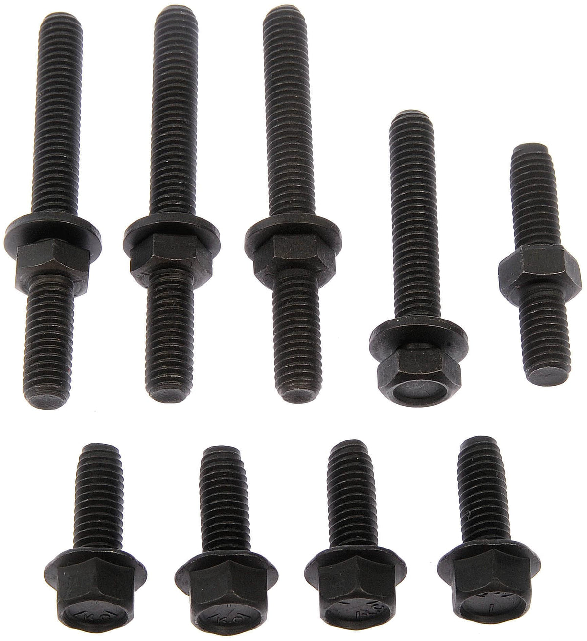 Dorman exhaust manifold hardware kit front view showing contents and fit assurance