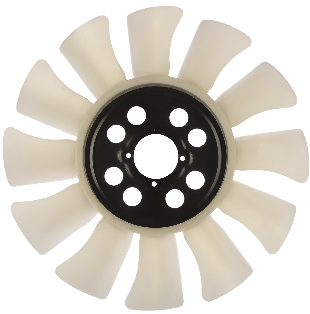 Dorman fan blade front view showing mounting hub and blade profile for accurate fit