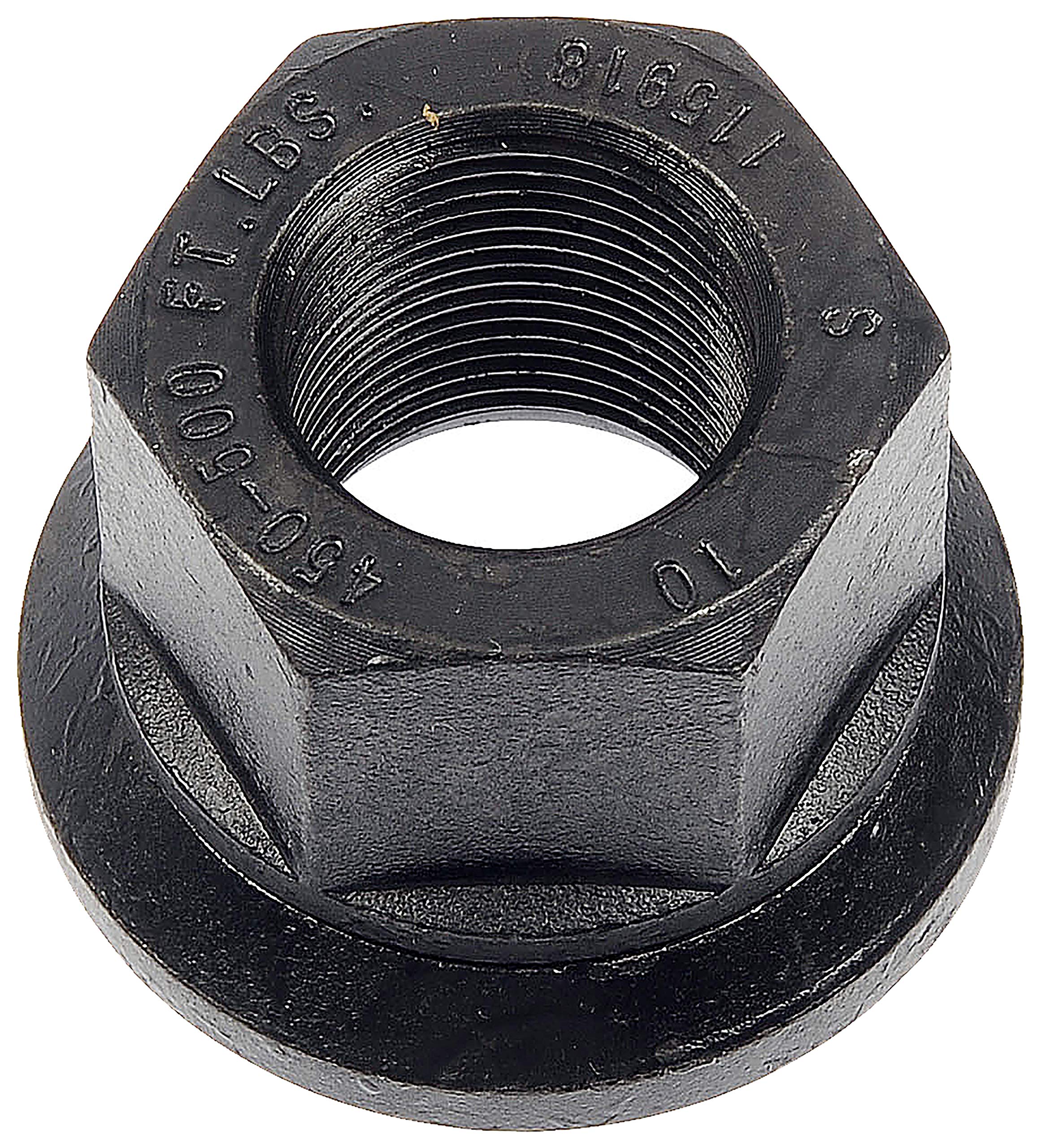 Dorman front packaging of 10 wheel nuts showing product and compact storage benefit