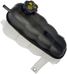 Dorman front view reservoir with cap showing mounting and fit benefits