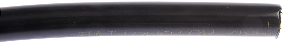 Dorman fuel line next to ruler for scale showing accurate 3/8 inch sizing