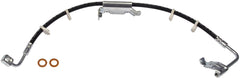 Dorman H621750 front view showing hose shape and driver-side fit benefit