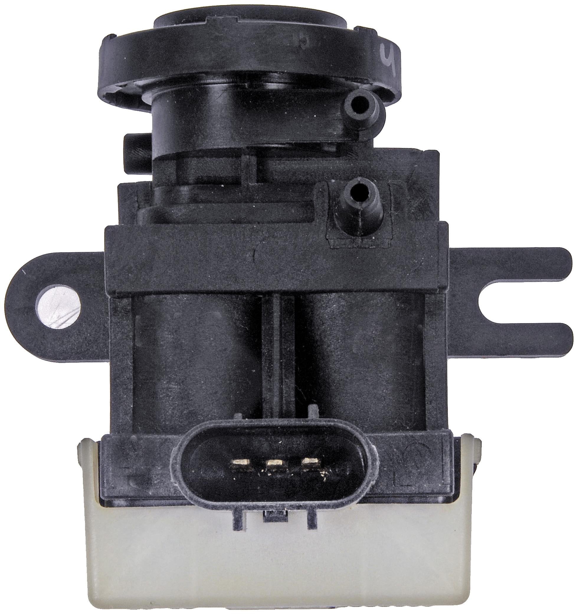 Dorman solenoid next to ruler showing size and straightforward swap benefit