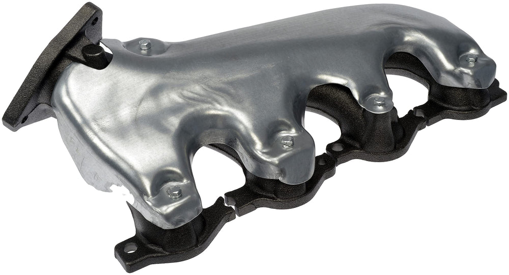 Dorman manifold installed on engine driver side demonstrating proper fit