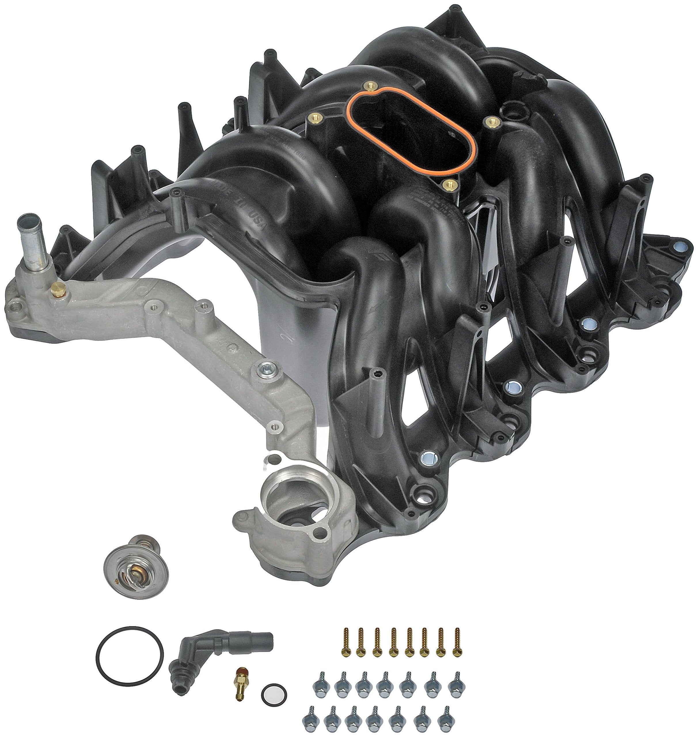 Dorman intake manifold backside detail highlighting durable construction benefit