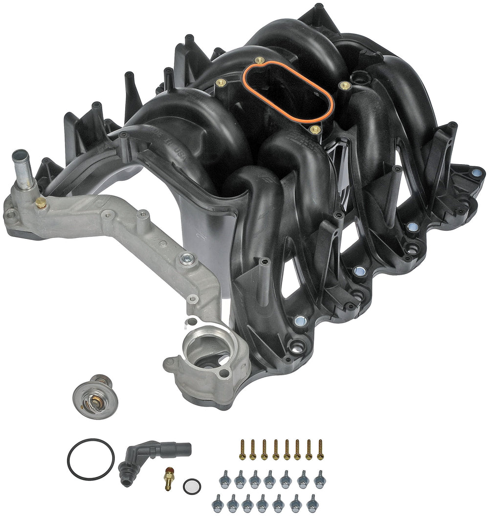 Dorman intake manifold backside detail highlighting durable construction benefit