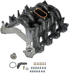 Dorman intake manifold backside detail highlighting durable construction benefit