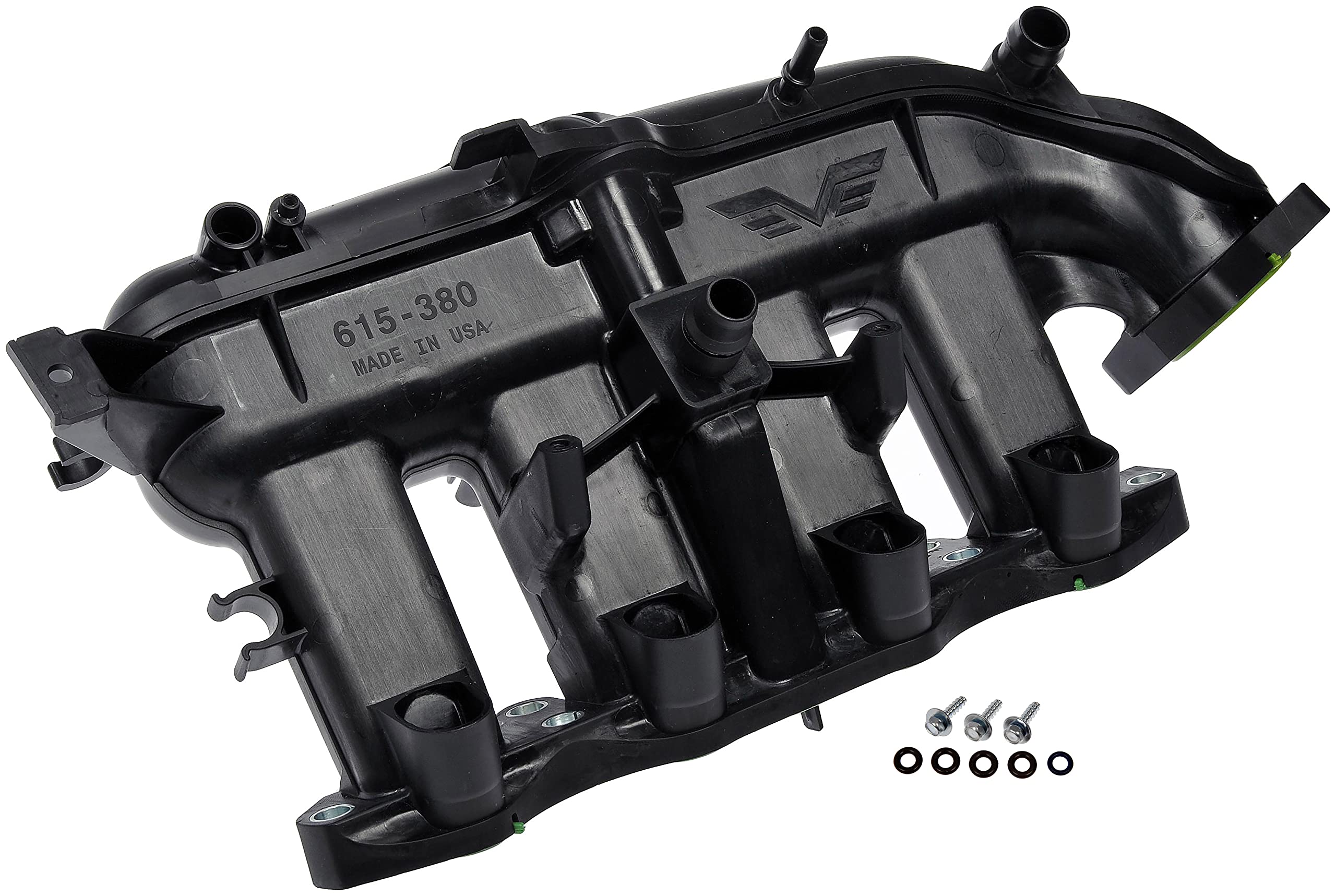 Dorman manifold installed in engine bay demonstrating direct-fit replacement benefit