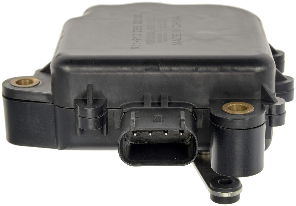 Dorman intake runner motor connector close-up with factory-style plug benefit
