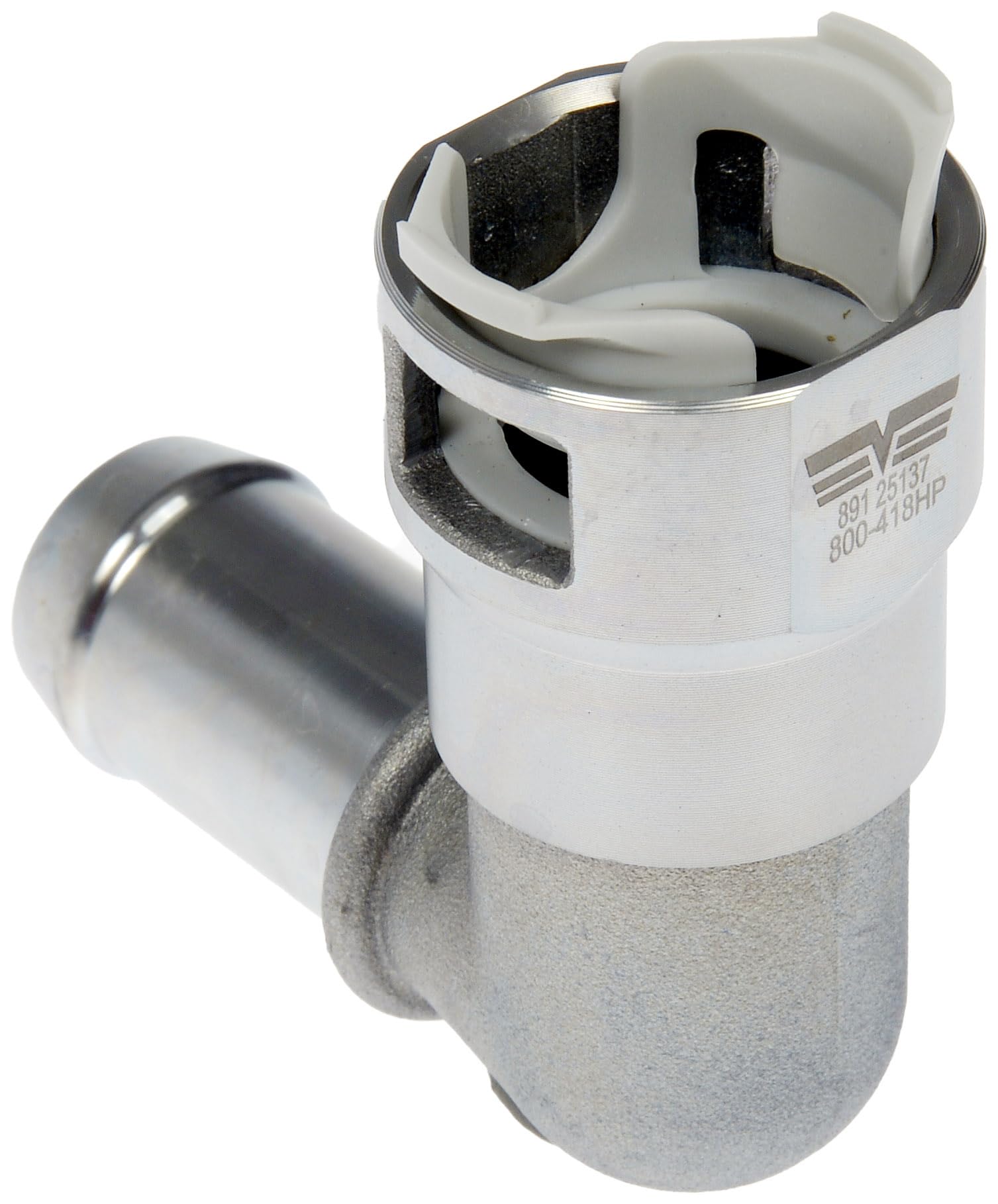 Dorman metal heater connector front view showing durable construction and reliable fit