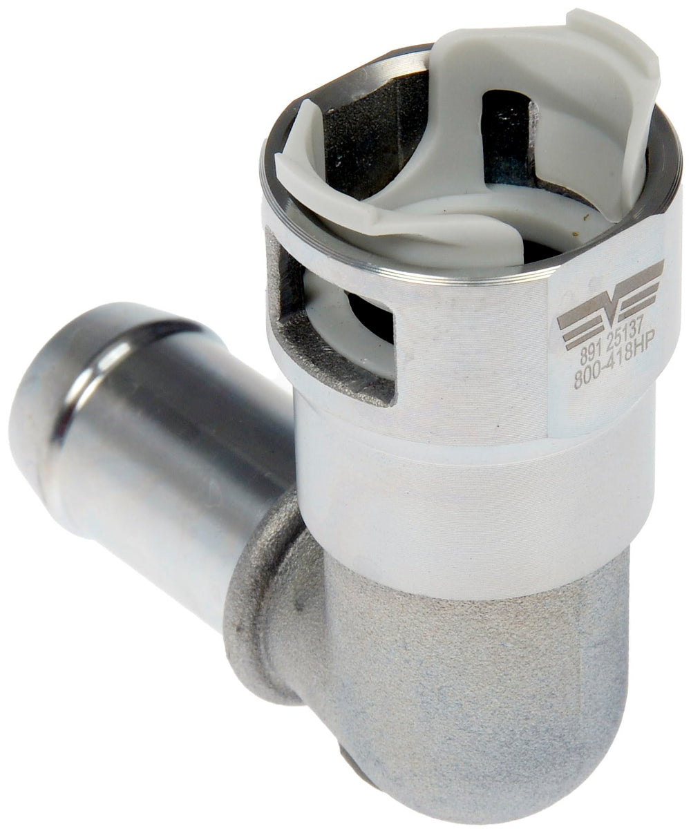 Dorman metal heater connector front view showing durable construction and reliable fit