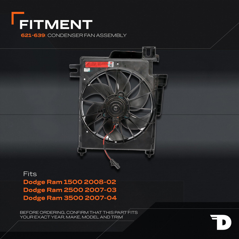 Dorman fan motor and blade detail highlighting durable construction benefit