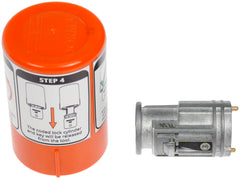 Dorman cylinder mounted in steering column showing straightforward installation
