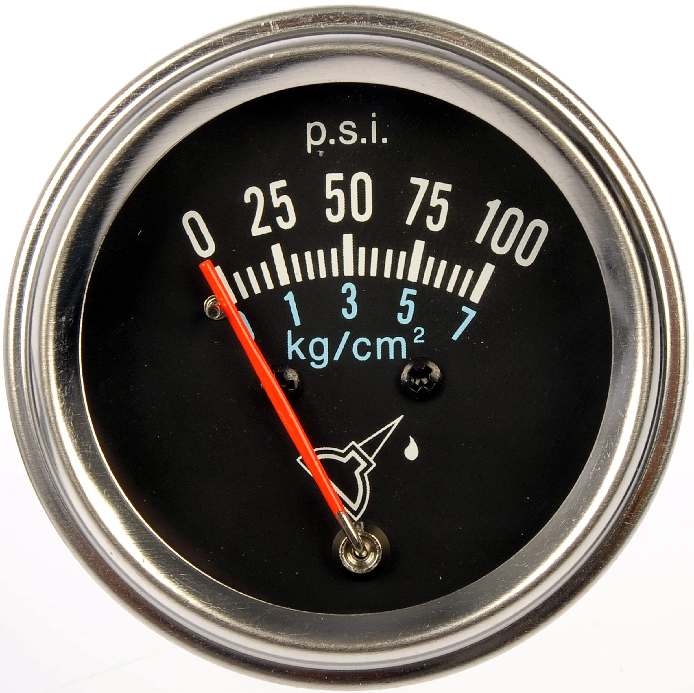 Dorman oil pressure gauge kit hardware close-up showing fittings for easy installation