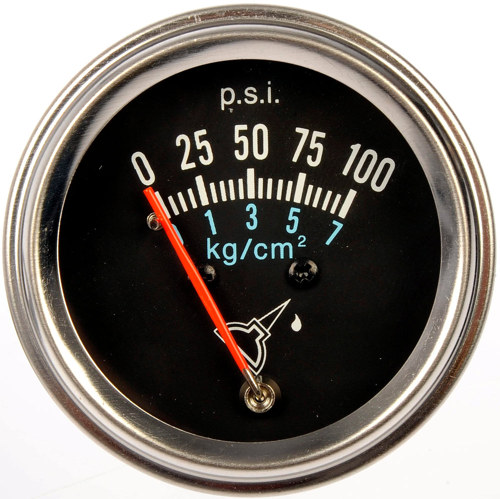 Dorman oil pressure gauge kit hardware close-up showing fittings for easy installation