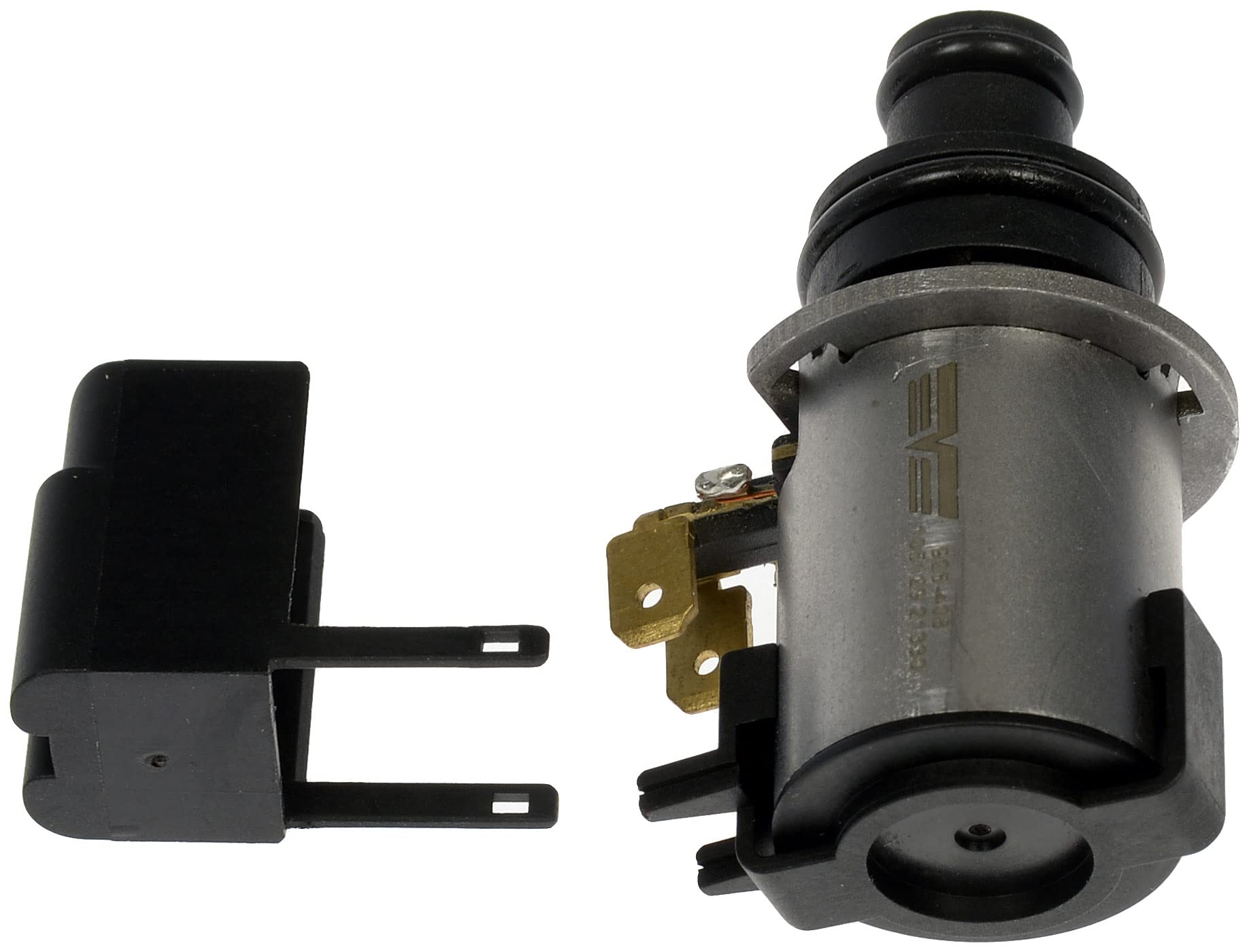 Dorman solenoid mounted in hand illustrating manageable size for DIY replacement benefit
