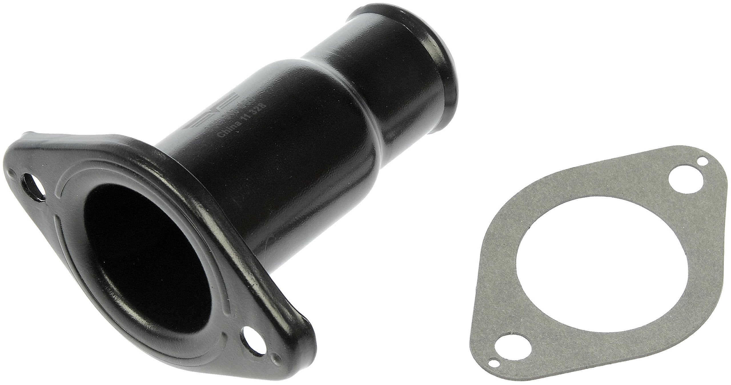 Dorman thermostat housing front view showing mounting points and precise fit