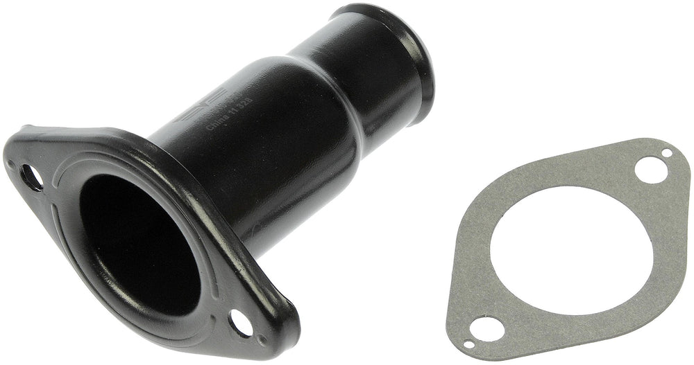 Dorman thermostat housing front view showing mounting points and precise fit