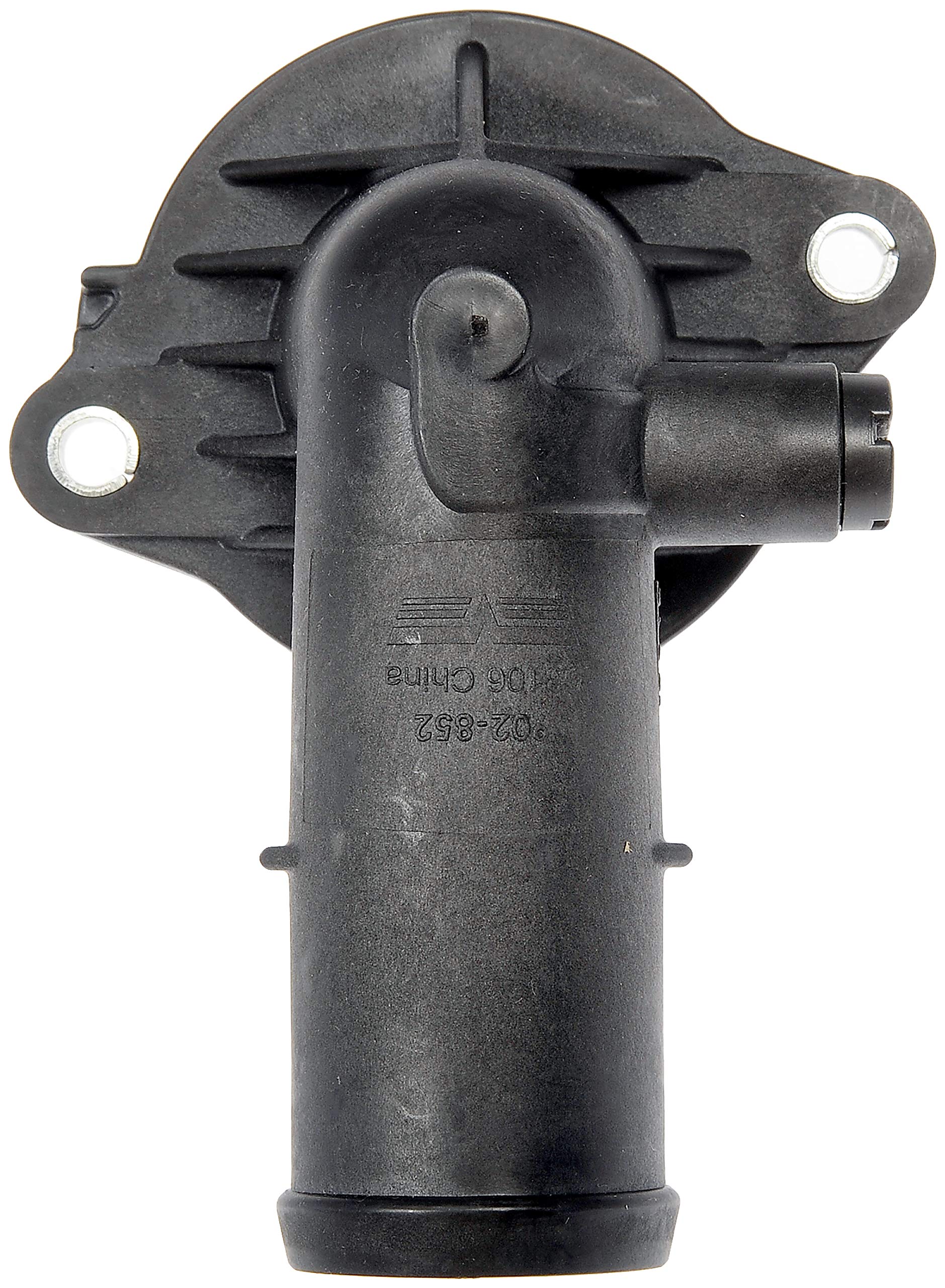 Dorman thermostat housing next to ruler showing exact size for easy verification