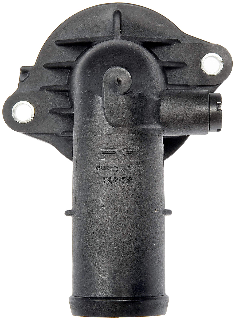 Dorman thermostat housing next to ruler showing exact size for easy verification
