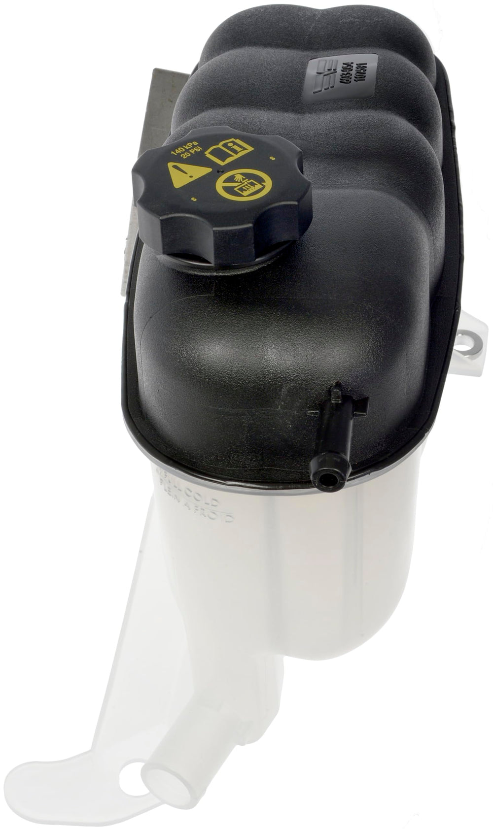 Dorman top view showing hose ports and correct connection orientation