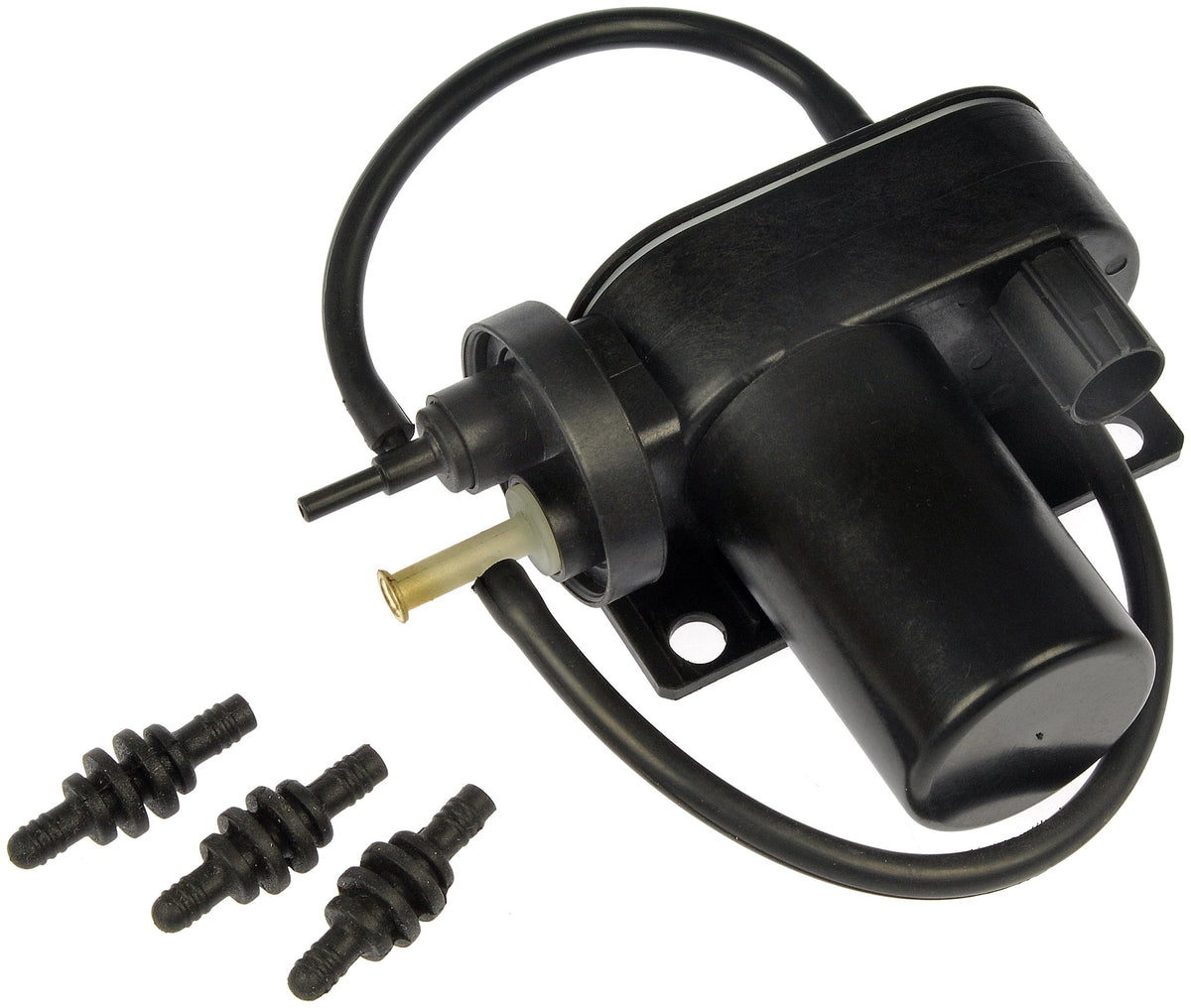 Dorman vacuum pump front view showing mounting points and robust construction for reliable fit