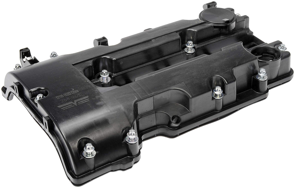 Dorman valve cover front view showing OEM-style fit and secure sealing