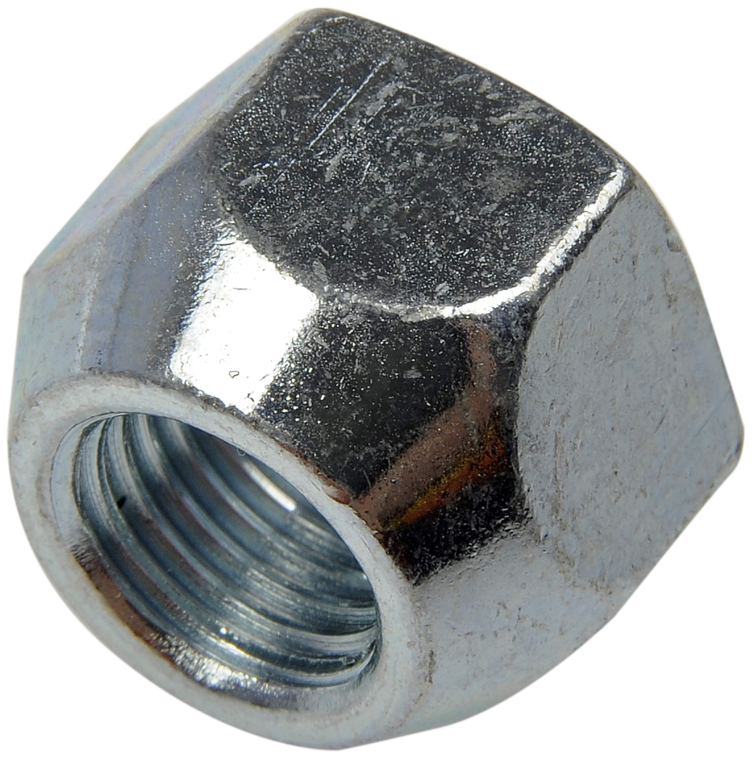 Dorman wheel nut front view showing 3/4 inch hex and pack quantity benefit