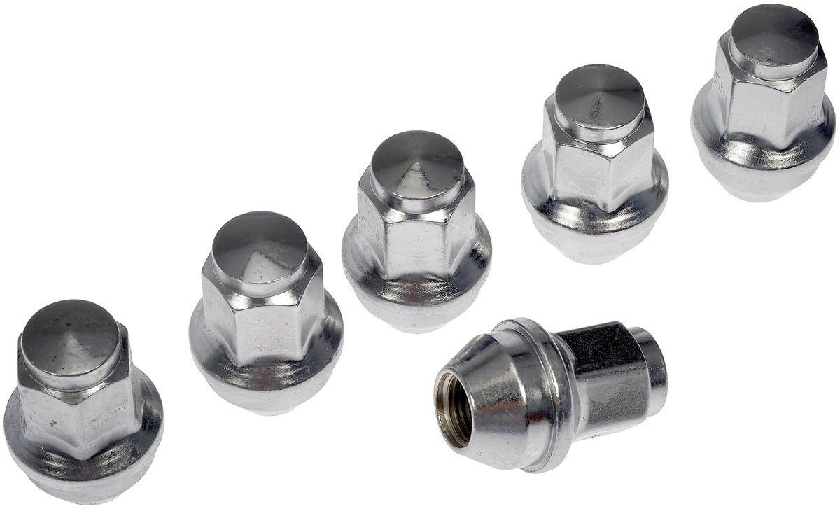Dorman wheel nut front packaging showing product and compatibility benefit