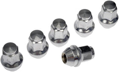 Dorman wheel nut front packaging showing product and compatibility benefit