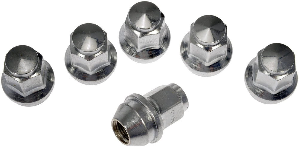 Dorman wheel nut six-pack neatly arranged showing value and spare readiness