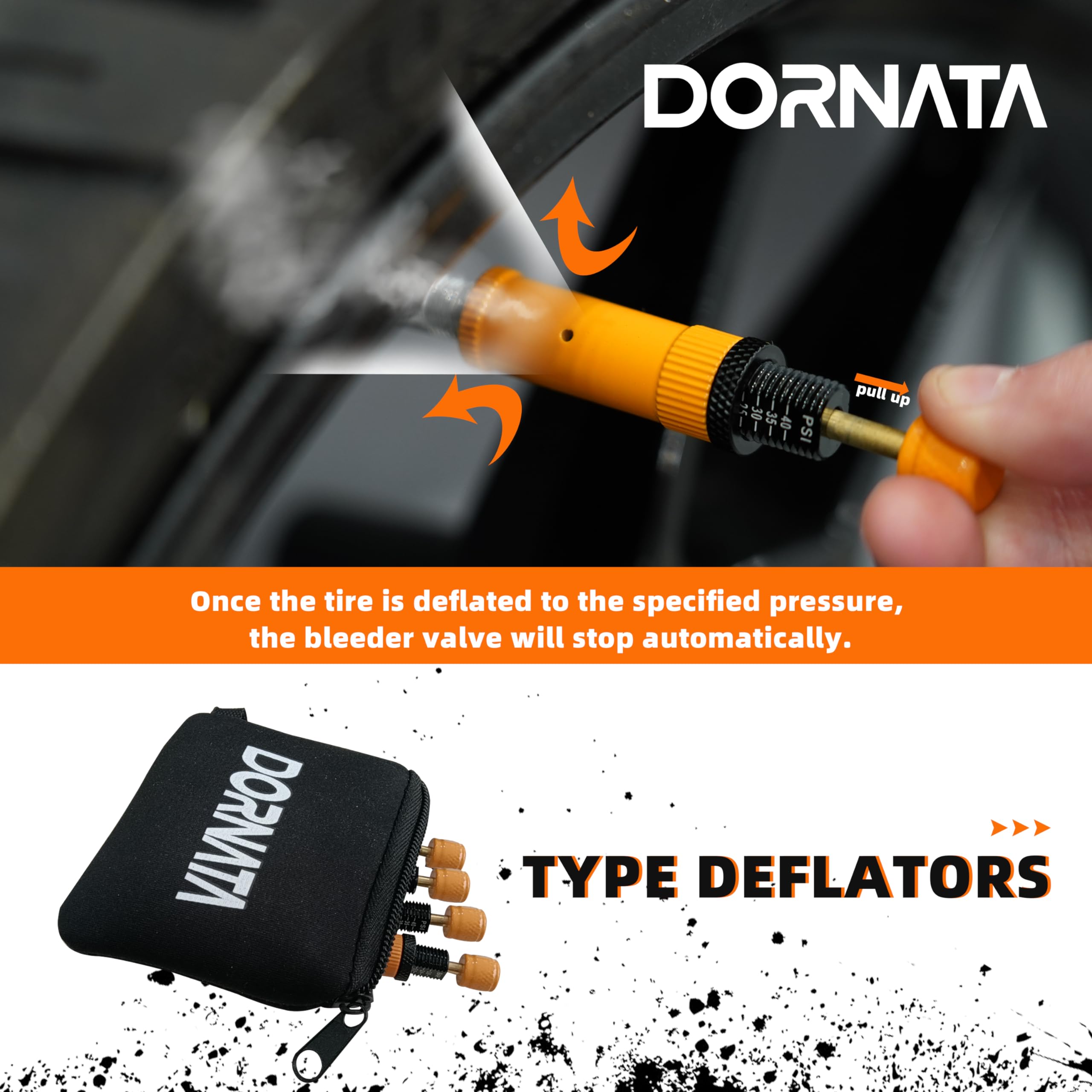DORNATA kit layout in carry pouch for organized trail-ready storage