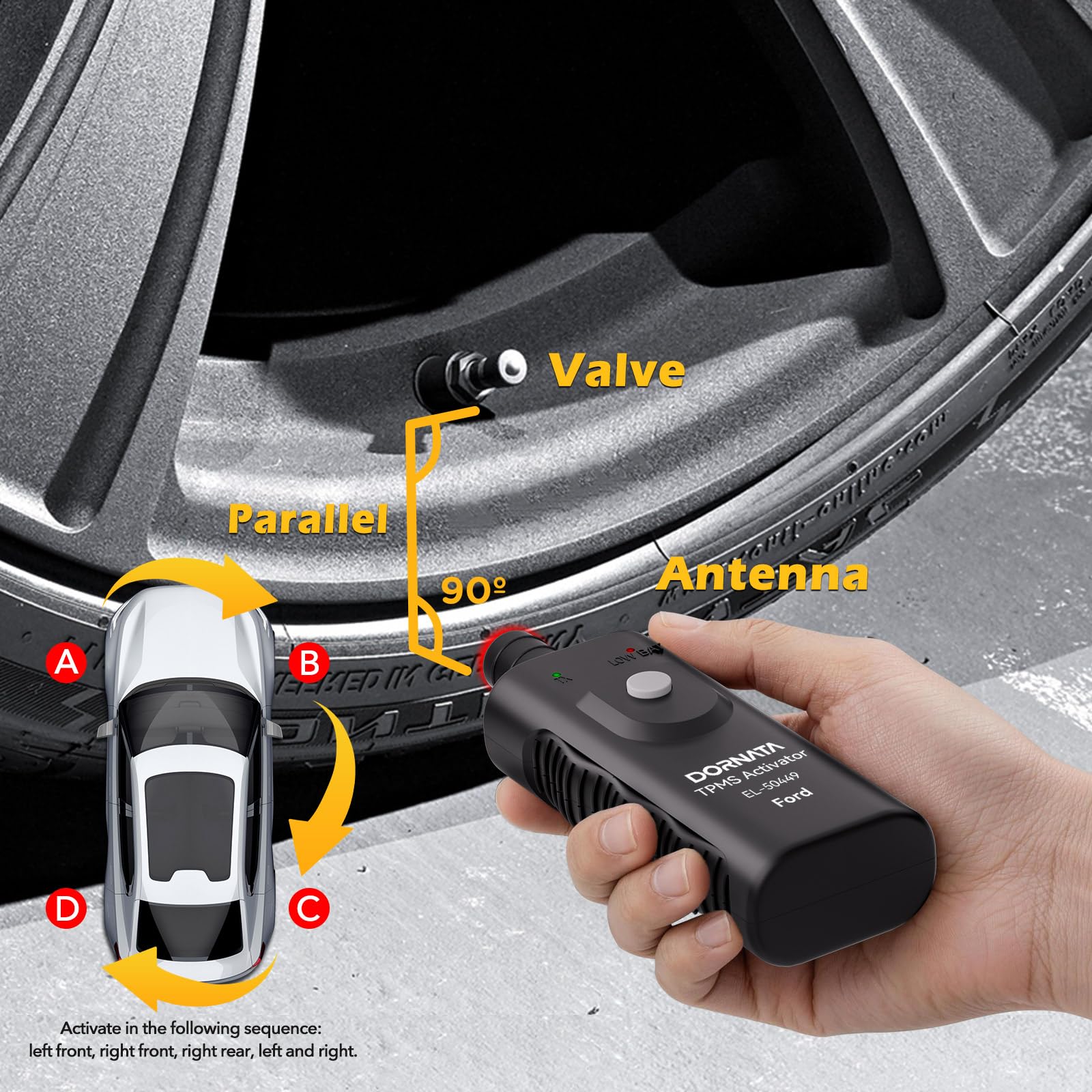 DORNATA sensor label with OE numbers for accurate Ford replacement verification