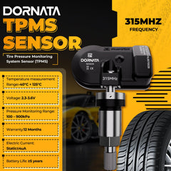 DORNATA sensor valve stem close detail showing secure fit and corrosion resistance