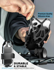 Dosvsi phone in holder secured by thick silicone strap for safety