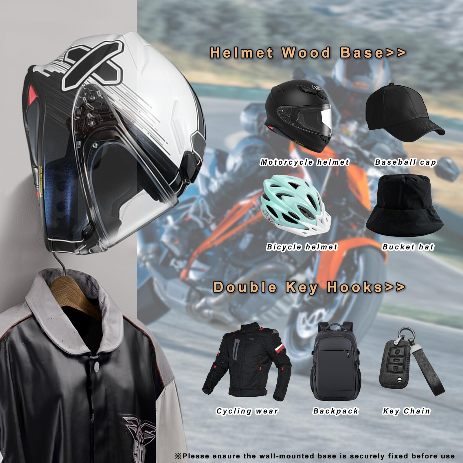 DOTANLEXO mounted with jackets and keys showing versatile gear organization