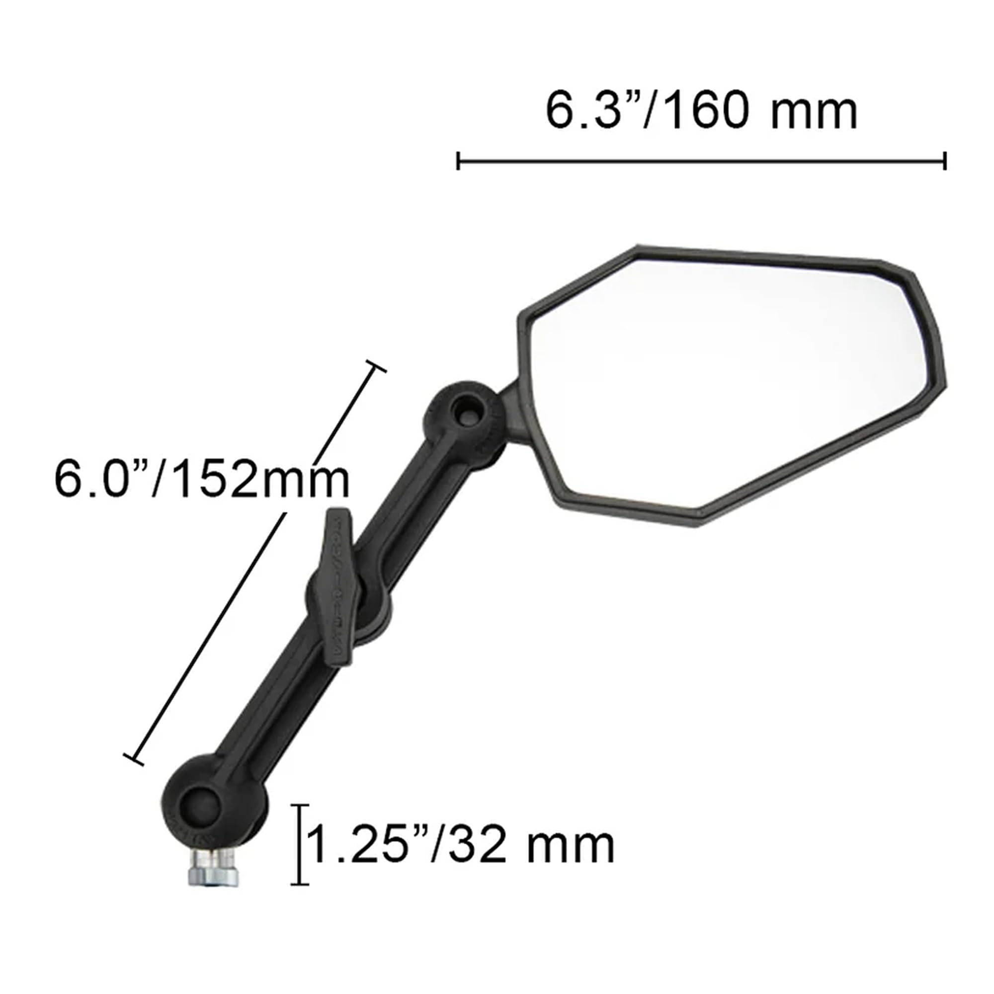 Doubletake Mirror close-up of uncrushable base, durable grip and long life