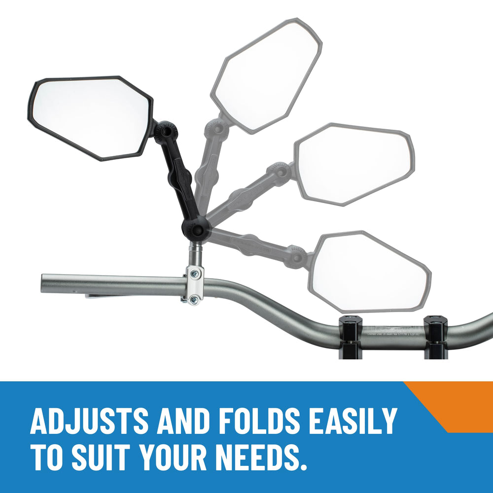 Doubletake Mirror 6" arm profile, extended reach for improved rear visibility
