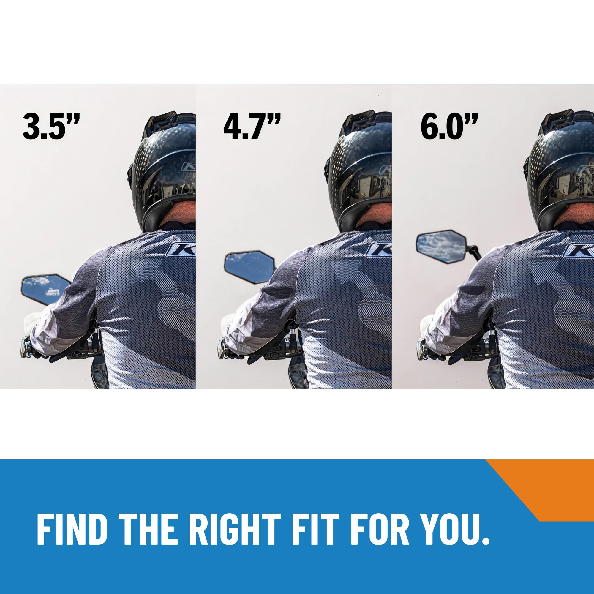 Doubletake Mirror mounted on dual-sport bike, improved sightlines on trail