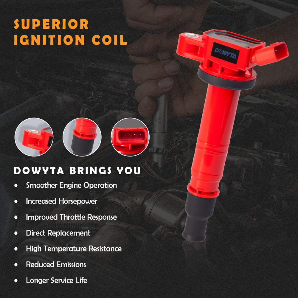 DOWYTA spark plug detail highlighting electrode and gap for reliable combustion