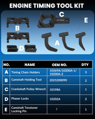 DPTOOL camshaft phaser locks close-up showing precise fit for secure timing