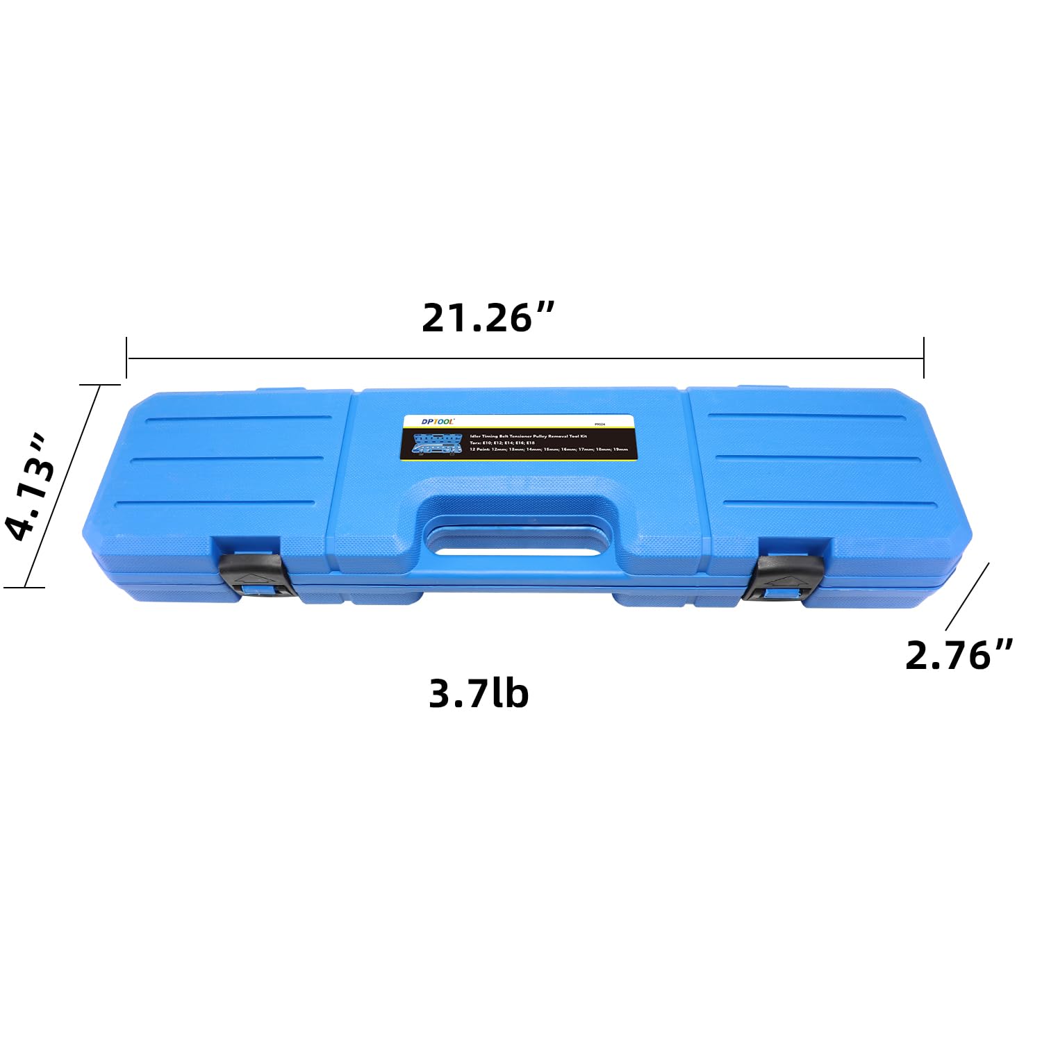 DPTOOL blow-molded case open with labeled inserts for fast organized access benefit