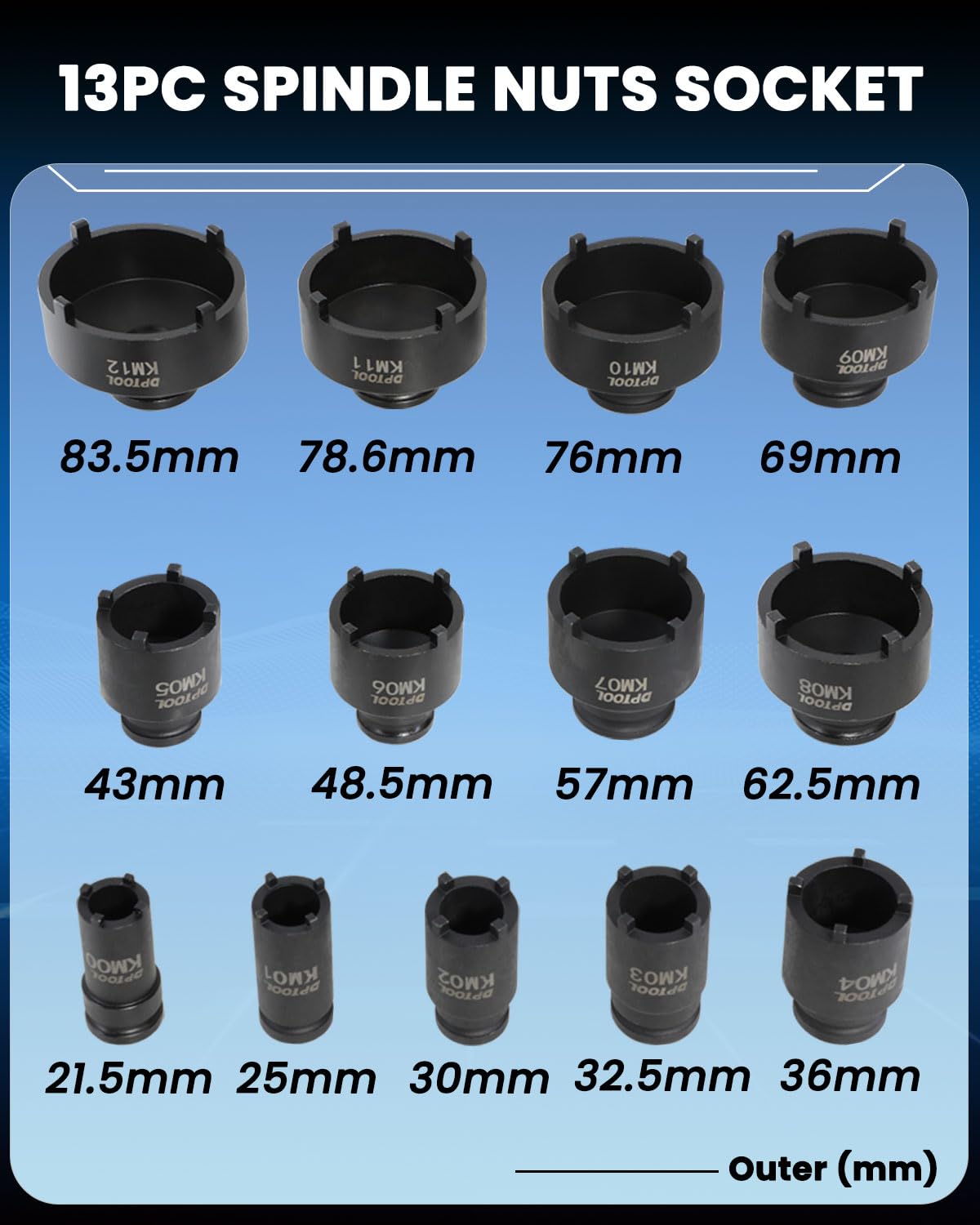 DPTOOL close-up tooth profile showing four-tooth engagement for secure fit
