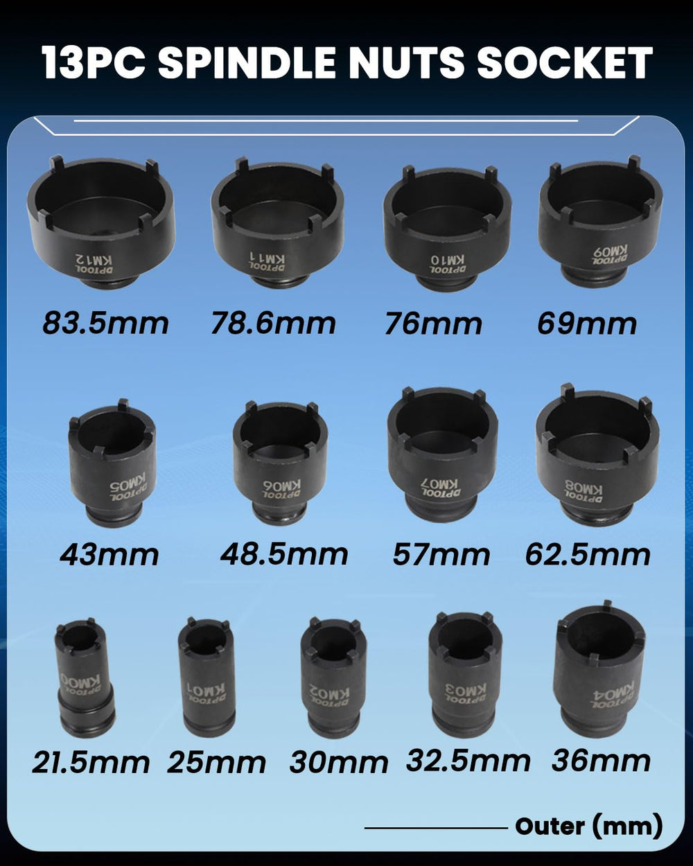 DPTOOL close-up tooth profile showing four-tooth engagement for secure fit