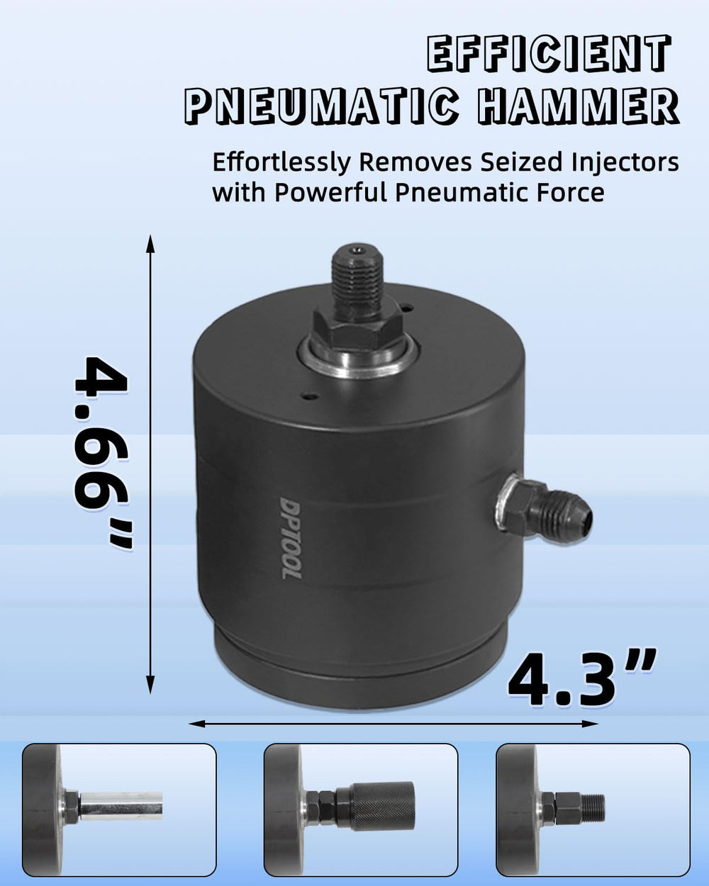 DPTOOL extension rods and puller hook demonstrating reach for deep injectors