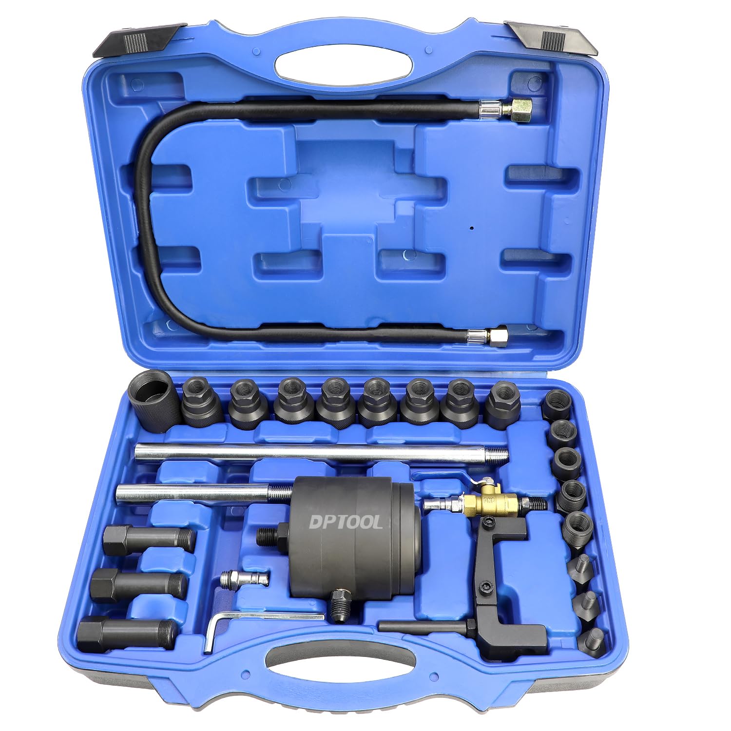 DPTOOL front view of full 28pc kit showing components and organization, ready for jobs