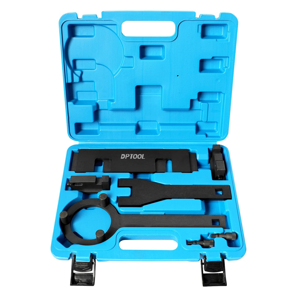 DPTOOL front of kit showing all timing alignment tools and quick identification benefits