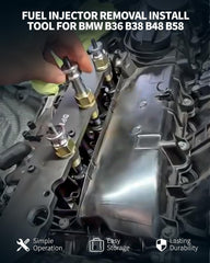 DPTOOL assembled puller attached to injector showing correct extraction posture and control